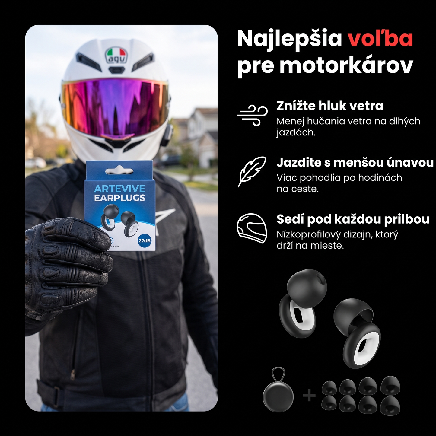 Binalide™ – Zajcsökkentő füldugók motorosoknak