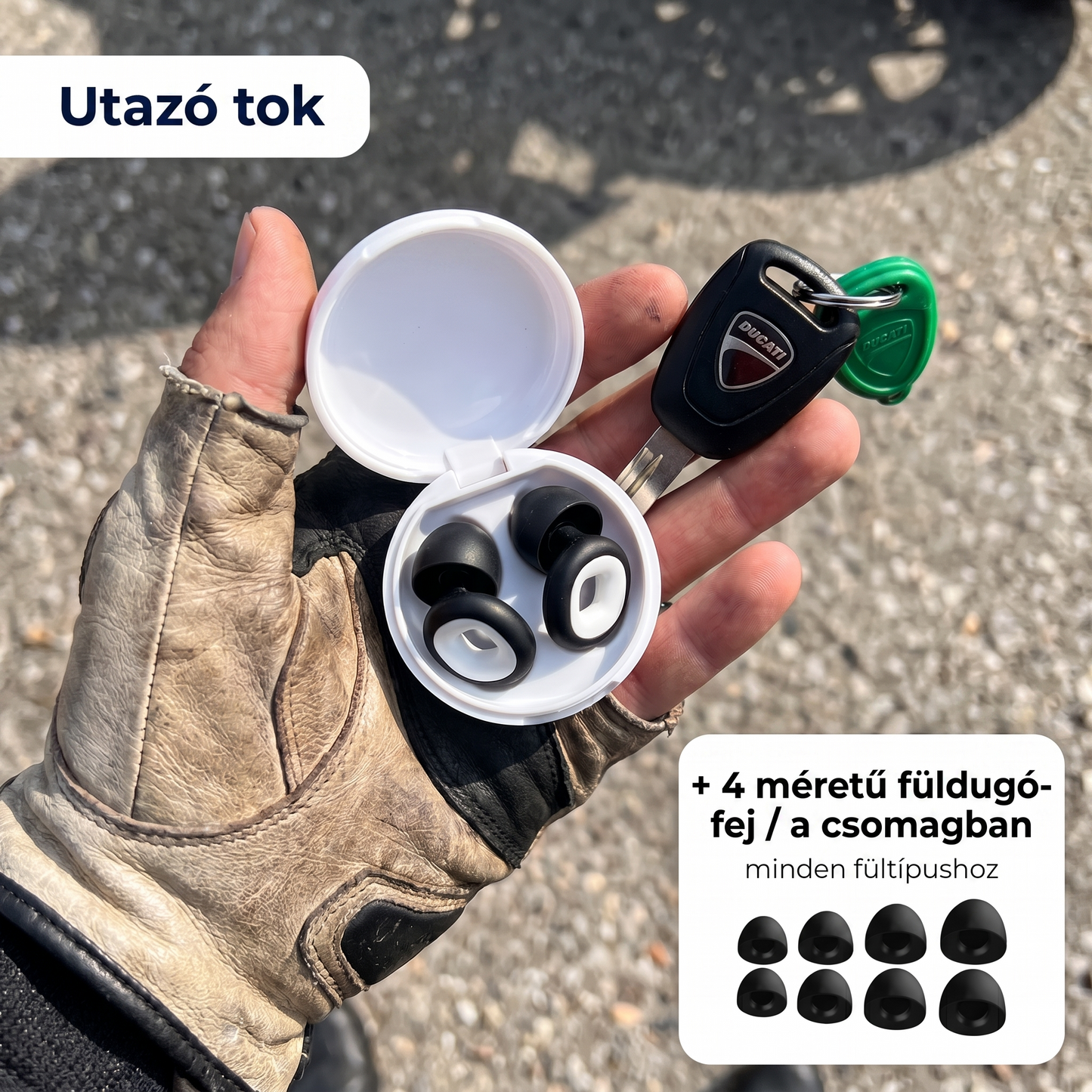 Binalide™ – Zajcsökkentő füldugók motorosoknak (1 par)