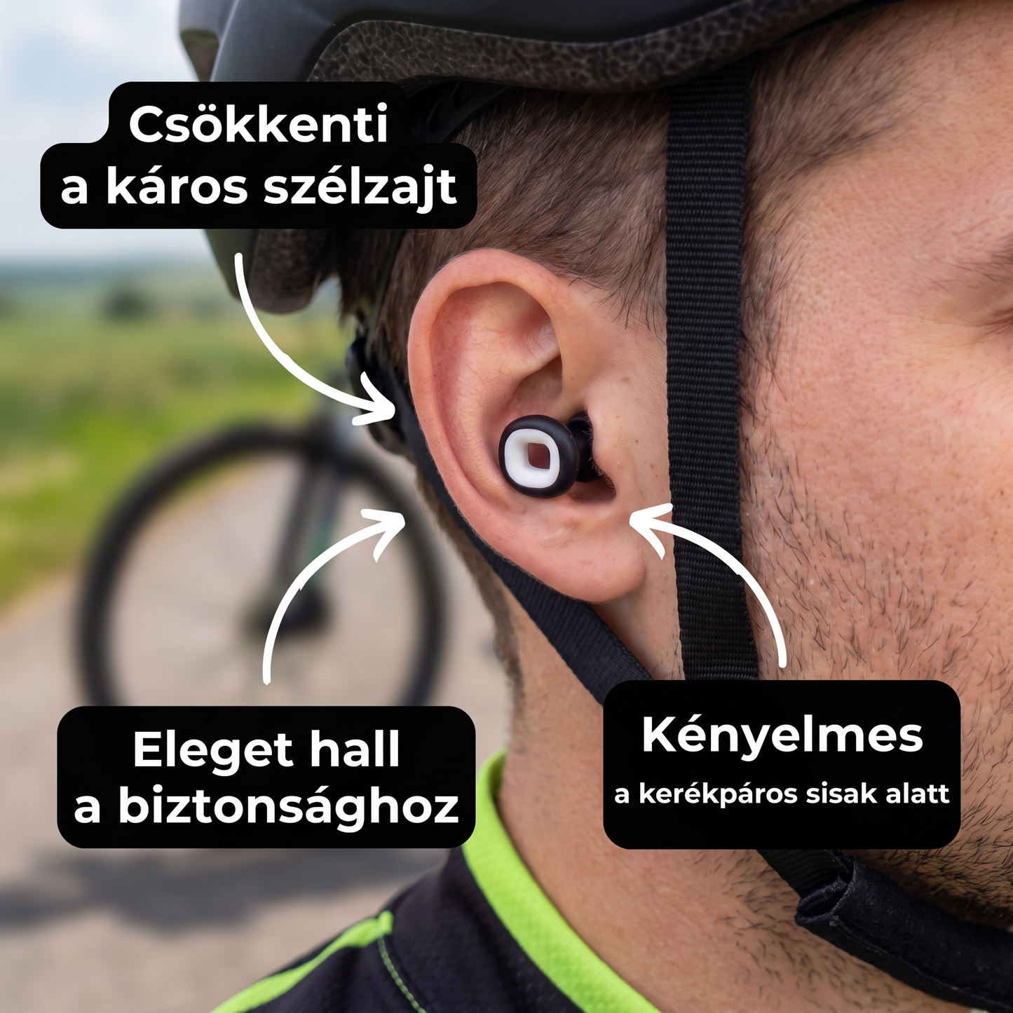 Binalide™ – Zajcsökkentő füldugók kerékpárosoknak
