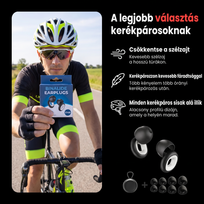 Binalide™ – Zajcsökkentő füldugók kerékpárosoknak